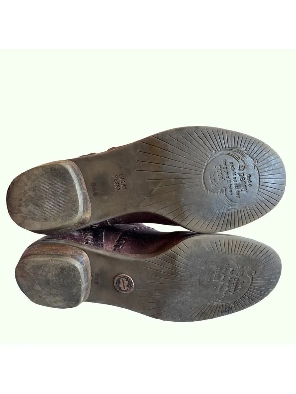 Lucky Penny Brown Leather Boots with Equestrian Style 6.5